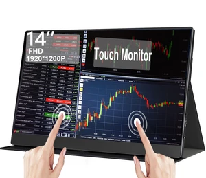 14" Portable Touchscreen Travel Monitor 1920 * 1200P IPS/HDR Laptop Screen Extender for Gaming and Computer Display, Compatible with Laptop PC Phone PS4/PS5 Switch 14" Portable Touchscreen Travel Monitor 1920 * 1200P IPS/HDR Laptop Screen Extender for Gaming and Computer Display, Compatible with Laptop PC Phone PS4/PS5 Switch