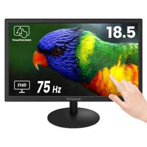 18.5 Inch Touchscreen Monitor HD 1366x768, VESA Wall Mountable, 10-Points Computer Touch Screen PC Display with Type-B HDMI VGA Port, 75Hz Desktop Touch Display, Black 18.5 Inch Touchscreen Monitor HD 1366x768, VESA Wall Mountable, 10-Points Computer Touch Screen PC Display with Type-B HDMI VGA Port, 75Hz Desktop Touch Display, Black