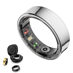 Smart Ring Health Tracker with Gesture Control & Charging Case (Silver, 7) Skin Temperature, Heart Rate & Blood Oxygen, Sleep & Stress Tracking, No Subscription, App Ring Games Smart Ring Health Tracker with Gesture Control & Charging Case (Silver, 7) Skin Temperature, Heart Rate & Blood Oxygen, Sleep & Stress Tracking, No Subscription, App Ring Games