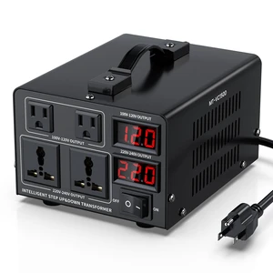 1500W Voltage Converter Transformer(110V to 220V or 220V to 110V) Step Up/Down Converter 110/120 Volt - 220/240 Volt w/US Power Cord,Circuit Breaker Protection, LCD Screen Display, Manual Setting 1500W Voltage Converter Transformer(110V to 220V or 220V to 110V) Step Up/Down Converter 110/120 Volt - 220/240 Volt w/US Power Cord,Circuit Breaker Protection, LCD Screen Display, Manual Setting