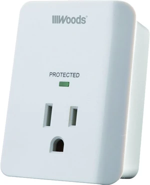 Southwire Surge Protector - 1 Outlet - 1080J Appliance Surge Protection - LED Indicator Light and Alarm - Slim Space Saving Design - White - cULus Listed,(Pack of 6) Southwire Surge Protector - 1 Outlet - 1080J Appliance Surge Protection - LED Indicator Light and Alarm - Slim Space Saving Design - White - cULus Listed,(Pack of 6)