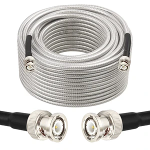 RG8X BNC Male to BNC Male Cable 100FT, Ultra Low Loss BNC Cable 50 Ohm for for RF Radio, Network Analyzer, Modem, Oscilloscope, Signal Generator, Attenuator RG8X BNC Male to BNC Male Cable 100FT, Ultra Low Loss BNC Cable 50 Ohm for for RF Radio, Network Analyzer, Modem, Oscilloscope, Signal Generator, Attenuator