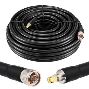 RF KMR400 SMA to N Cable 75ft, N-Male to SMA-Male Connector Low Loss Extension 50 Ohm RF KMR400 SMA to N Cable 75ft, N-Male to SMA-Male Connector Low Loss Extension 50 Ohm