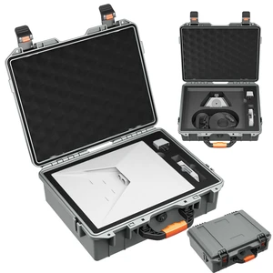 Starlink Mini Case Hard Shell Travel Bag Grey,Waterproof Shockproof Protective Storage Box for Starlink Mini Accessories,Durable Portable Hard Case for Outdoor Camping and Hiking Starlink Mini Case Hard Shell Travel Bag Grey,Waterproof Shockproof Protective Storage Box for Starlink Mini Accessories,Durable Portable Hard Case for Outdoor Camping and Hiking