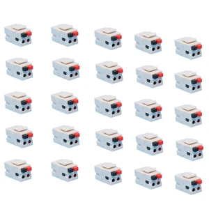 25 Pack Spring Loaded Speaker Keystone Jack, Female to Female Spring Loaded Speaker Keystone Jack for Home Theater Wall Plates, Female to Female Audio Connector, White, 25 Pack 25 Pack Spring Loaded Speaker Keystone Jack, Female to Female Spring Loaded Speaker Keystone Jack for Home Theater Wall Plates, Female to Female Audio Connector, White, 25 Pack