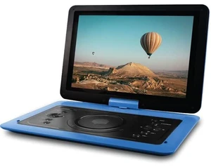 14" Portable DVD Player with Headphones, Remote Control, and Carrying Case, Blue 14" Portable DVD Player with Headphones, Remote Control, and Carrying Case, Blue