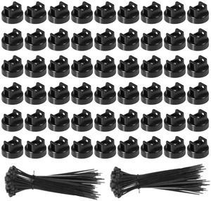 Magnetic Cable Zip Tie Mounts, 70 Pcs Magnet Bases with 300 Pcs Cable Ties, Multipurpose Wire Management Organizer for Desk PC Home Office, Adhesive-Free Cable Clips Holder Magnetic Cable Zip Tie Mounts, 70 Pcs Magnet Bases with 300 Pcs Cable Ties, Multipurpose Wire Management Organizer for Desk PC Home Office, Adhesive-Free Cable Clips Holder