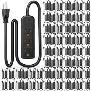 20 Pack 3 Outlet Power Strip Flat Plug Extension Cord, 1 ft, Black 3 Outlet Power Strip Surge Protector, Power Strip Bulk Pack, Mini Cord 3 Ground Heavy Duty Mountable Outlets Strip, Computer 20 Pack 3 Outlet Power Strip Flat Plug Extension Cord, 1 ft, Black 3 Outlet Power Strip Surge Protector, Power Strip Bulk Pack, Mini Cord 3 Ground Heavy Duty Mountable Outlets Strip, Computer