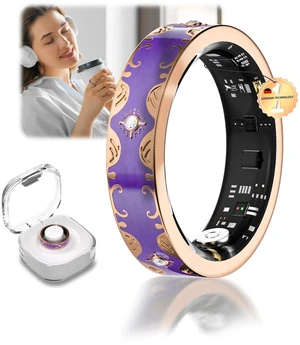 6 Gen Diamond Smart Ring and Wireless Charging Case Industry Rank 1-0 Measurement Error 2026 Smart Ring for Women - Advanced Health Tracker for Wellness and Activity Tracking, Purple 10# 6 Gen Diamond Smart Ring and Wireless Charging Case Industry Rank 1-0 Measurement Error 2026 Smart Ring for Women - Advanced Health Tracker for Wellness and Activity Tracking, Purple 10#