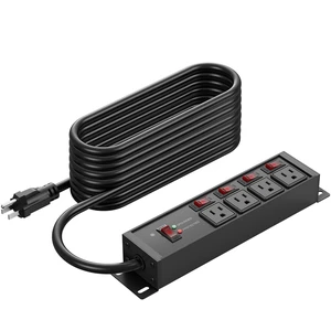 12 Gauge Long Extension Cord, Individual Switches, Black, 50FT. Multiple Outlets, Heavy Duty Surge Protector Power Strip, Outdoor, Grounded, Appliance, Garage Wall Mount Plug Extender 12 Gauge Long Extension Cord, Individual Switches, Black, 50FT. Multiple Outlets, Heavy Duty Surge Protector Power Strip, Outdoor, Grounded, Appliance, Garage Wall Mount Plug Extender
