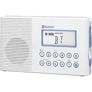 H202 AM/FM Weather Alert Waterproof Shower Radio, White H202 AM/FM Weather Alert Waterproof Shower Radio, White