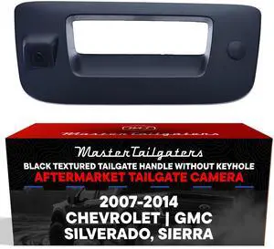 Black Tailgate Handle with Backup Camera Replacement for Chevrolet Silverado/GMC Sierra (2007-2014) + Key Hole Plug | IP68 Waterproof | Parking Grid Lines Available | Easy Install Black Tailgate Handle with Backup Camera Replacement for Chevrolet Silverado/GMC Sierra (2007-2014) + Key Hole Plug | IP68 Waterproof | Parking Grid Lines Available | Easy Install