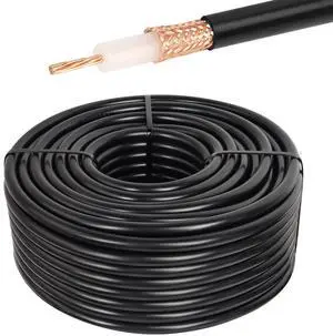 XRDS RF RG213 Coaxial Cable - 100FT 50 Ohm Low-Attenuation RG213 Coax Cable with Bare Copper Braid Shielding XRDS RF RG213 Coaxial Cable - 100FT 50 Ohm Low-Attenuation RG213 Coax Cable with Bare Copper Braid Shielding