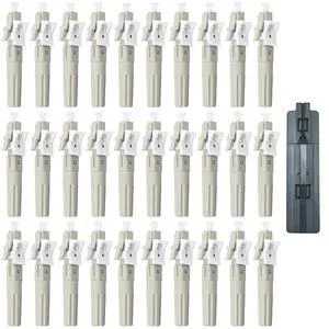 LC Fiber Optic Cable Quick Connector Fast Connection Adapter for Fiber Cable (30, Grey, LC-925T-P) LC Fiber Optic Cable Quick Connector Fast Connection Adapter for Fiber Cable (30, Grey, LC-925T-P)