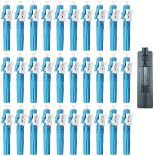 30 Pack LC UPC Singlemode Fiber Optic Cable Quick Connector Fast Connection Adapter for 0.9/2.0/3.0/2.0 * 1.6/2.0 * 3.0mm Fiber Cable 30 Pack LC UPC Singlemode Fiber Optic Cable Quick Connector Fast Connection Adapter for 0.9/2.0/3.0/2.0 * 1.6/2.0 * 3.0mm Fiber Cable
