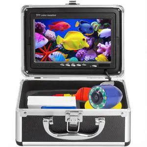 Underwater Fishing Camera, Portable Fish Finder with 7" LCD Monitor, IP68 Waterproof 1000TVL HD Fishing Camera with Infrared Lights for Lake Kayak Boat Ice Dark Fishing (65ft/20M Cable) Underwater Fishing Camera, Portable Fish Finder with 7" LCD Monitor, IP68 Waterproof 1000TVL HD Fishing Camera with Infrared Lights for Lake Kayak Boat Ice Dark Fishing (65ft/20M Cable)