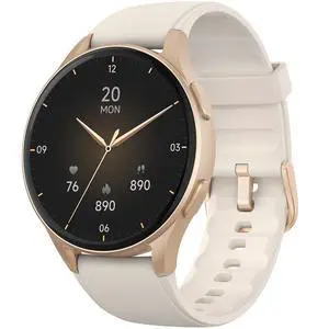 Smartwatch, Built-in Alexa, GPS, VO2 Max, HRV, Blood Oxygen, Sleep Monitoring, Women's Health, Custom Reminders, Sports Tracking, 1.32" AMOLED, Compass, Altimeter (Bluetooth, Gold, 43mm) Smartwatch, Built-in Alexa, GPS, VO2 Max, HRV, Blood Oxygen, Sleep Monitoring, Women's Health, Custom Reminders, Sports Tracking, 1.32" AMOLED, Compass, Altimeter (Bluetooth, Gold, 43mm)