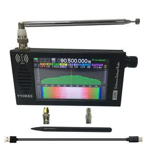 Portable DSP SDR Radio Receiver 4.3 Inch Touchscreen 100KHz-149MHz Full Bands, FM, SSB, CW, HAM Radio with Waterfall Display Portable DSP SDR Radio Receiver 4.3 Inch Touchscreen 100KHz-149MHz Full Bands, FM, SSB, CW, HAM Radio with Waterfall Display