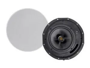 Amber 2-Way Carbon Fiber Ceiling Speakers - 6.5 Inch with Magnetic Grille and Ribbon Tweeter (Pair) Black Amber 2-Way Carbon Fiber Ceiling Speakers - 6.5 Inch with Magnetic Grille and Ribbon Tweeter (Pair) Black