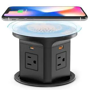 Pop Up Outlet for Countertop Kitchen, 65W USB C Wireless Counter Top Electrical Power Outlet, 15A/1875W Receptacle Charging Station Recessed Popup Plugs for Island Conference Table Office Pop Up Outlet for Countertop Kitchen, 65W USB C Wireless Counter Top Electrical Power Outlet, 15A/1875W Receptacle Charging Station Recessed Popup Plugs for Island Conference Table Office