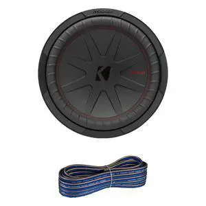 12" 1000 Watt Peak Power 4-Ohm Dual Voice Coil Car Audio Subwoofer with 16 Gauge 50 Feet Wire 12" 1000 Watt Peak Power 4-Ohm Dual Voice Coil Car Audio Subwoofer with 16 Gauge 50 Feet Wire