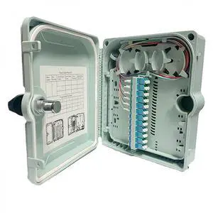 Fiber Optic Wall Mount or Pole Mount Enclosure for Indoor or Outdoor Fiber Optic Terminations and Fusion Splice installations with Couplers. (LC OS2 with Pigtails) Fiber Optic Wall Mount or Pole Mount Enclosure for Indoor or Outdoor Fiber Optic Terminations and Fusion Splice installations with Couplers. (LC OS2 with Pigtails)
