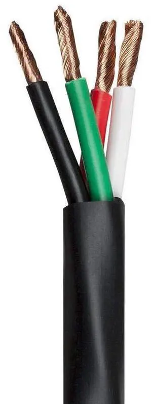 Nimbus Series 12 Gauge AWG 4 Conductor CMP-Rated Speaker Wire / Cable - 100ft UL Plenum Rated, 100% Pure Bare Copper With Color Coded Conductors Nimbus Series 12 Gauge AWG 4 Conductor CMP-Rated Speaker Wire / Cable - 100ft UL Plenum Rated, 100% Pure Bare Copper With Color Coded Conductors