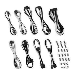 C-Series Classic ModMesh Sleeved Cable Kit for Corsair Type 4 RM Black Label/RMi/RMX (Black + White) C-Series Classic ModMesh Sleeved Cable Kit for Corsair Type 4 RM Black Label/RMi/RMX (Black + White)