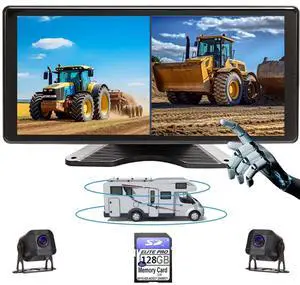10.1" 1080P AHD Wired Reverse Rear View Backup Camera System,IP69K Waterproof Night Vision, Vibration-Proof 10G for Tractor/Truck/Excavator/Caravan/Skid Steer/Heavy Equipment RV102 10.1" 1080P AHD Wired Reverse Rear View Backup Camera System,IP69K Waterproof Night Vision, Vibration-Proof 10G for Tractor/Truck/Excavator/Caravan/Skid Steer/Heavy Equipment RV102