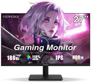 27 inch Gaming Monitor 180hz (Supports 144hz/165hz) 1ms, 110% sRGB 1080p IPS Computer Monitor, DP HDMI, Built-in Speakers, Support Freesync and Wall Mount 27 inch Gaming Monitor 180hz (Supports 144hz/165hz) 1ms, 110% sRGB 1080p IPS Computer Monitor, DP HDMI, Built-in Speakers, Support Freesync and Wall Mount