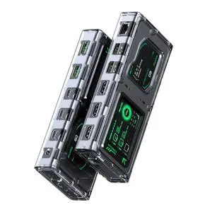 CyberAxon D5 13-in-1 Laptop Docking Station Dock - USB C Docking Station with 2.4" Touchscreen, 3X HDMI (4K@60Hz), 100W PD, 10Gbps USB-C, Ethernet, for Mac/Windows/iPad CyberAxon D5 13-in-1 Laptop Docking Station Dock - USB C Docking Station with 2.4" Touchscreen, 3X HDMI (4K@60Hz), 100W PD, 10Gbps USB-C, Ethernet, for Mac/Windows/iPad