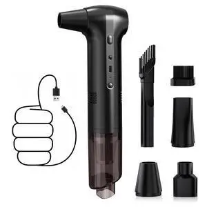 Compressed Air Duster 130000RPM - Rechargeable Electric 2-in-1 Air Blower & Vacuum Cleaner, 3-Speed Brushless Motor, Fast Charging, 4 Nozzles for Computer Keyboard PC Car Electronics Cleaning Compressed Air Duster 130000RPM - Rechargeable Electric 2-in-1 Air Blower & Vacuum Cleaner, 3-Speed Brushless Motor, Fast Charging, 4 Nozzles for Computer Keyboard PC Car Electronics Cleaning