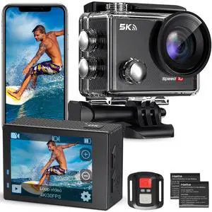 Action Camera 4K 30FPS Waterproof Camera Underwater 131FT with EIS WiFi App Remote Control 170° Wide Angle Sports Helmet Bike Video Camera Pure Black Action Camera 4K 30FPS Waterproof Camera Underwater 131FT with EIS WiFi App Remote Control 170° Wide Angle Sports Helmet Bike Video Camera Pure Black