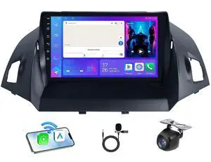 Upgrade Car Radio for Ford Escape 2013-2019 4+64GB, 5G WiFi, 9" 1280×800 Touch Screen, Wireless CarPlay Android Auto, GPS, Bluetooth, DSP, RDS, SWC, HiFi, Backup Camera Upgrade Car Radio for Ford Escape 2013-2019 4+64GB, 5G WiFi, 9" 1280×800 Touch Screen, Wireless CarPlay Android Auto, GPS, Bluetooth, DSP, RDS, SWC, HiFi, Backup Camera