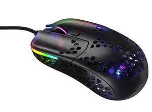 MZ1, Ultra-Light Wired Gaming Mouse, Cutting-Edge Pixart 3389 Sensor, Unique Shape for Optimum Aim, Adjustable RGB Lighting, Zys Rail Edition MZ1, Ultra-Light Wired Gaming Mouse, Cutting-Edge Pixart 3389 Sensor, Unique Shape for Optimum Aim, Adjustable RGB Lighting, Zys Rail Edition