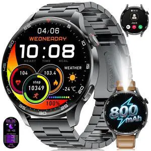 Smart Watch for Men, 1,7'' HD Large Screen Men's Smartwatch with 800mAh Batterry/Flashlight/Heart Rate/Sleep Monitor/100+ Sport Modes, IP68 Waterproof Fitness Watch Smart Watch for Men, 1,7'' HD Large Screen Men's Smartwatch with 800mAh Batterry/Flashlight/Heart Rate/Sleep Monitor/100+ Sport Modes, IP68 Waterproof Fitness Watch