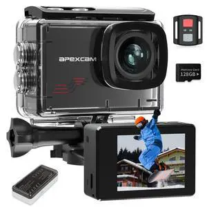 M80 Action Camera 4K 60FPS with 128GB Card, 64MP Sports Camera Helmet for Vlogging, 131FT Waterproof Camera Underwater,WiFi Camcorder, 8X Zoom, Remote Control, Mount Accessories M80 Action Camera 4K 60FPS with 128GB Card, 64MP Sports Camera Helmet for Vlogging, 131FT Waterproof Camera Underwater,WiFi Camcorder, 8X Zoom, Remote Control, Mount Accessories