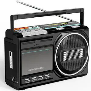 Cassette Player Recorder Boombox with Bluetooth, USB & FM/AM/SW | Portable Boom Box Radios, Retro Tape/USB Converter, Earphone Jack, Built-in MIC for Voice Recording, Sound Amplifier - DC/AC Cassette Player Recorder Boombox with Bluetooth, USB & FM/AM/SW | Portable Boom Box Radios, Retro Tape/USB Converter, Earphone Jack, Built-in MIC for Voice Recording, Sound Amplifier - DC/AC