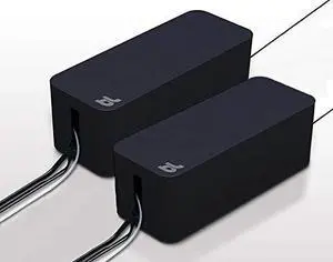 CableBox Cable and Cord Management System - (Black) - Pack of 2 CableBox Cable and Cord Management System - (Black) - Pack of 2