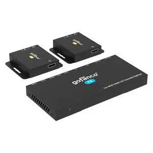 4K 1x2 HDMI Extender Splitter Over CAT6/7 131ft (40m) at 4K 30Hz, 230ft (70m) at 1080p, HDCP 1.4, Poc, IR, HDMI Loopout, RS232 Control, Surge/Lightning/ESD Protection (HD14Ext-2P v2.0) 4K 1x2 HDMI Extender Splitter Over CAT6/7 131ft (40m) at 4K 30Hz, 230ft (70m) at 1080p, HDCP 1.4, Poc, IR, HDMI Loopout, RS232 Control, Surge/Lightning/ESD Protection (HD14Ext-2P v2.0)