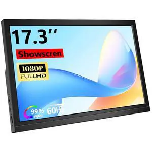 17.3inch Portable Monitor for Laptop FHD 1920x1080P 60HZ with Speaker HDMI USB-C Extent PC Monitor Compatible with Computer Xbox Switch mini PC PS4/5 Mac 17.3inch Portable Monitor for Laptop FHD 1920x1080P 60HZ with Speaker HDMI USB-C Extent PC Monitor Compatible with Computer Xbox Switch mini PC PS4/5 Mac