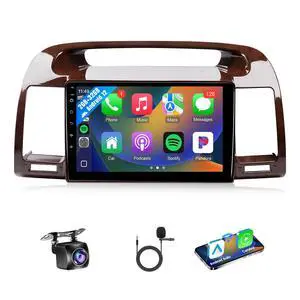 Car Stereo for Toyota Camry 2002 2003 2004 2005 2006 Radio Upgrade with Wireless Carplay Android Auto 9 Inch Touchscreen in-Dash GPS Navigation Bluetooth Backup Camera Microphone(Non J.B.L) Car Stereo for Toyota Camry 2002 2003 2004 2005 2006 Radio Upgrade with Wireless Carplay Android Auto 9 Inch Touchscreen in-Dash GPS Navigation Bluetooth Backup Camera Microphone(Non J.B.L)