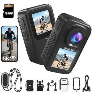 4K Dual-Screen Mini Body Camera, 5K Enhanced 64MP POV Action Camera with 130° Wide Angle & 30M Waterproof, EIS, Magnetic Body, WiFi & App Control, 128GB Storage for Cycling, Travel, Vlog 4K Dual-Screen Mini Body Camera, 5K Enhanced 64MP POV Action Camera with 130° Wide Angle & 30M Waterproof, EIS, Magnetic Body, WiFi & App Control, 128GB Storage for Cycling, Travel, Vlog