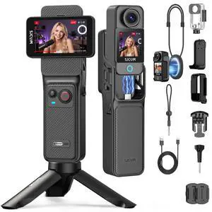 C400 4K YouTube Creator Vlogging Camera,7H Battery Handle,3-in-1 Handheld Wearable Travel Camera with 2.29" Touchscreen, 6-Axis Stabilization,30M Waterproof Camara para grabar contenido C400 4K YouTube Creator Vlogging Camera,7H Battery Handle,3-in-1 Handheld Wearable Travel Camera with 2.29" Touchscreen, 6-Axis Stabilization,30M Waterproof Camara para grabar contenido