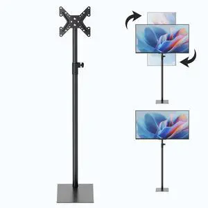 TV Stand with Mount 360°Swivel Tiltable Floor Monitors Stand Universal 70 Height Adjustable Tall TV Floor Stand for 12 to 43 inches Flat Screen or Curved TVs Monitors Display Trolley Stand TV Stand with Mount 360°Swivel Tiltable Floor Monitors Stand Universal 70 Height Adjustable Tall TV Floor Stand for 12 to 43 inches Flat Screen or Curved TVs Monitors Display Trolley Stand
