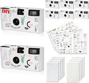 8 Pack Disposable Camera for Wedding 35 mm Film Single Use Camera with Flash Disposable White Cameras One Time DIY for Wedding Anniversary, Travel, Camp, Party Supply 8 Pack Disposable Camera for Wedding 35 mm Film Single Use Camera with Flash Disposable White Cameras One Time DIY for Wedding Anniversary, Travel, Camp, Party Supply