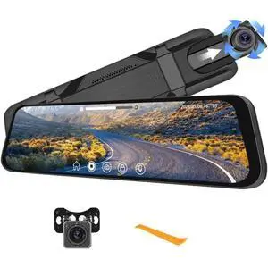 9.66" Mirror Dash Cam Rear View Mirror Camera Front and Rear 1080P Backup Camera,Touch Screen Dual Front and Rear Camera/Night Vision/G-Sensor/Parking Monitor/Loop Recording/Parking Assist 9.66" Mirror Dash Cam Rear View Mirror Camera Front and Rear 1080P Backup Camera,Touch Screen Dual Front and Rear Camera/Night Vision/G-Sensor/Parking Monitor/Loop Recording/Parking Assist