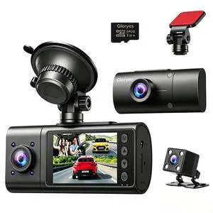 3 Channel Dash Cam Front and Rear Inside,Dash Cam pro 2025,Interior Car Camera,2.5K Single Front,Dash Camera for Cars with IR Night Vision,24Hr Parking Monitor 1S Recording,Free 64G Card 3 Channel Dash Cam Front and Rear Inside,Dash Cam pro 2025,Interior Car Camera,2.5K Single Front,Dash Camera for Cars with IR Night Vision,24Hr Parking Monitor 1S Recording,Free 64G Card
