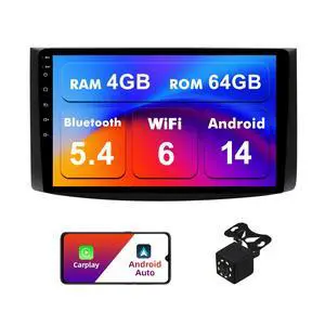 4+64G Android 14 Double Din Car Radio Stereo for Chevrolet Aveo 2006-2012 with 9" Touchscreen Radio Built-in Wireless Carplay/Android Auto/GPS/Bluetooth/FM/AUX-in/SWC/Camera 4+64G Android 14 Double Din Car Radio Stereo for Chevrolet Aveo 2006-2012 with 9" Touchscreen Radio Built-in Wireless Carplay/Android Auto/GPS/Bluetooth/FM/AUX-in/SWC/Camera
