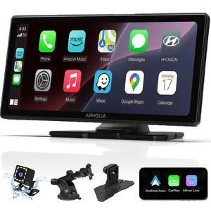 10.26''Portale Wireless Apple CarPlay Screen for Car, Touch Screen Car Stereo with Android Auto,1080P Backup Camera, Mirror Link, 4 Audio Output, Multimedia Receiver,Navigation 10.26''Portale Wireless Apple CarPlay Screen for Car, Touch Screen Car Stereo with Android Auto,1080P Backup Camera, Mirror Link, 4 Audio Output, Multimedia Receiver,Navigation